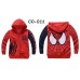 CO0111 เสื้อกันหนาวเด็ก แขนยาวข้างนึงสีดำ ซิปหน้า พร้อมฮู้ด ลายสไปเดอร์แมน