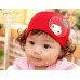 ha0012 ผ้าคาดผมติดปอยผมที่หู ลายคนสวมหัวแอ๊ปเปิ้ลจุด มี 3 สี