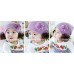 HA0034 หมวกคลุมผมสาวน้อยติดปอยผม แต่งดอกไม้และเพชร มี 5 สี