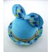 HA0069 หมวกหูมินนี่ เมาส์ ติดโบว์ลายหัวใจ ยกขอบ (เลือกสี) สีฟ้า