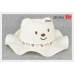 ha0006 หมวกหน้าหมีติดโบว์ที่หู ขอบหมวกระบาย (เลือกสี)