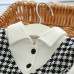 BO0474 เสื้อเด็กผู้ชายออกงาน แขนยาวกั๊กเย็บติด สีขาวดำ S.100/110