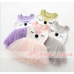 GI1385 ชุดกระโปรงเด็กผู้หญิงแขนกุด จิ้งจอกหลับตา สีม่วง S.100/110
