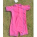 SW0002 ชุดว่ายน้ำเด็กผู้หญิง แบบบอดี้สูท แขนขาสั้น ลายคิตตี้ถือคัพเค้ก สีชมพู