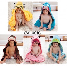 SW0018 ผ้าคลุมอาบน้ำ หรือ ผ้าคลุมสำหรับว่ายน้ำ  Skip Hop ลายสัตว์น่ารัก 5 แบบ