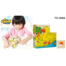 TO0066 ลูกเต๋าปริศนาไม้ Cubic Puzzle มี 6 ลาย 6 ด้าน/เซ็ท (เลือกลาย)