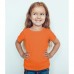 TS0010 เสื้อยืดเด็ก คอกลม สีส้มสด