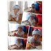 HE0033 หมวกกันน็อคเด็ก หมวกกันกระแทกเด็ก สีครีมลายมิกกี้เมาส์หลากสี (40-53cm)