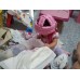 HE0033 หมวกกันน็อคเด็ก หมวกกันกระแทกเด็ก สีครีมลายมิกกี้เมาส์หลากสี (40-53cm)